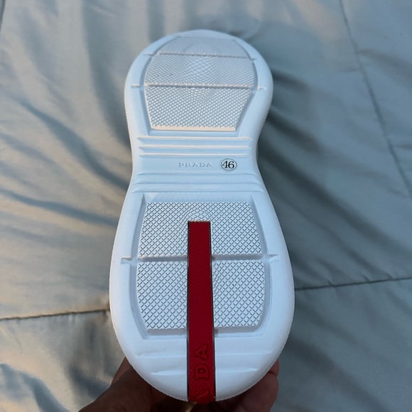 Patent leather and technical fabric Prada America's Cup sneakers - Picture 9 of 16